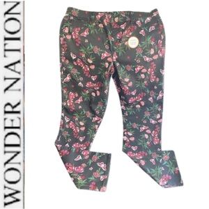 Youth Big Girls Plus Floral 🦋 Butterflies Wonder Nation Jeans